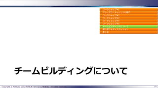 チームビルディングについて
Copyright © POStudy (プロダクトオーナーシップ勉強会). All rights reserved. 19
 