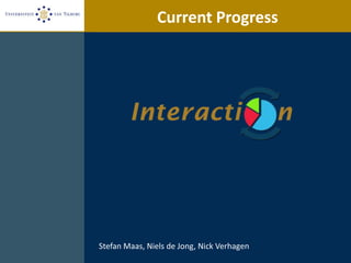 Current Progress




Stefan Maas, Niels de Jong, Nick Verhagen
 