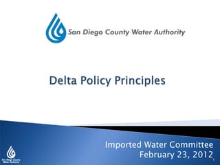 Imported Water Committee
February 23, 20121
 