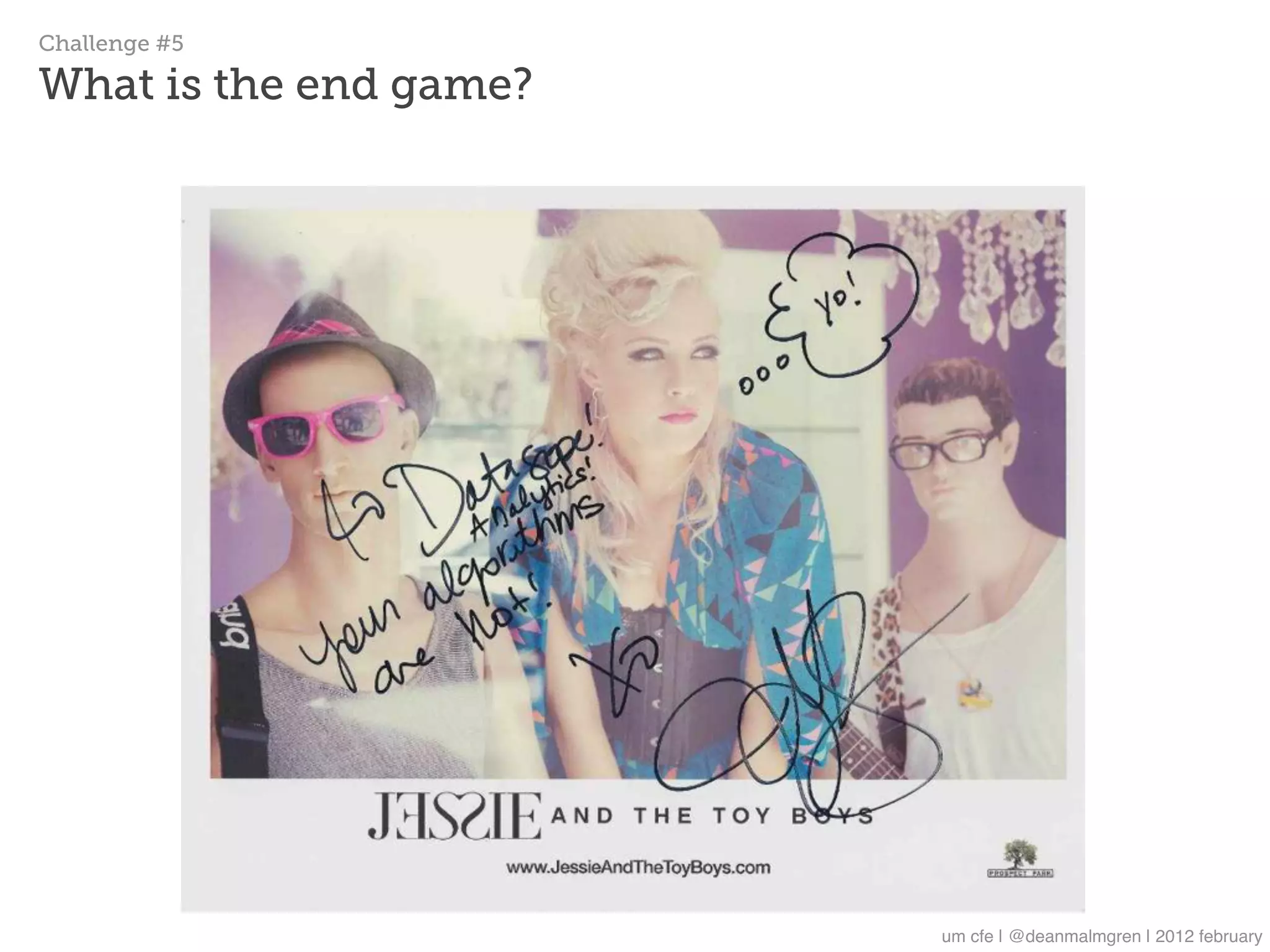 Challenge #5

What is the end game?




                        um cfe | @deanmalmgren | 2012 february
 