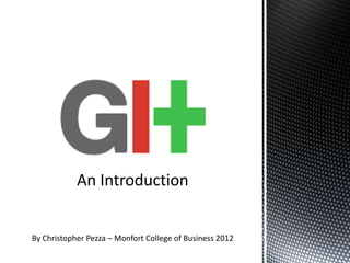An Introduction


By Christopher Pezza – Monfort College of Business 2012
 