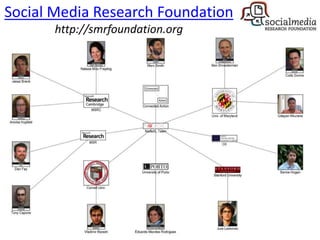 Social Media Research Foundation
       http://smrfoundation.org
 