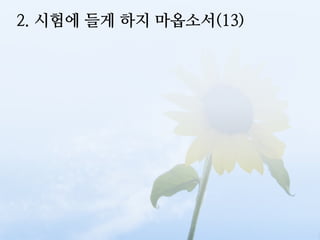 2. 시험에 들게 하지 마옵소서(13)
 