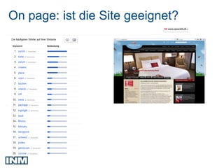 On page: ist die Site geeignet?
• WMT.
 