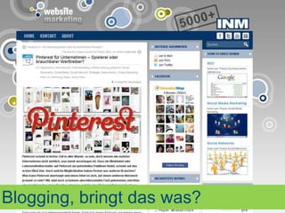 Blogging, bringt das was?
 