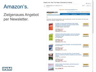 Amazon‘s.
Zielgenaues Angebot
per Newsletter.
 
