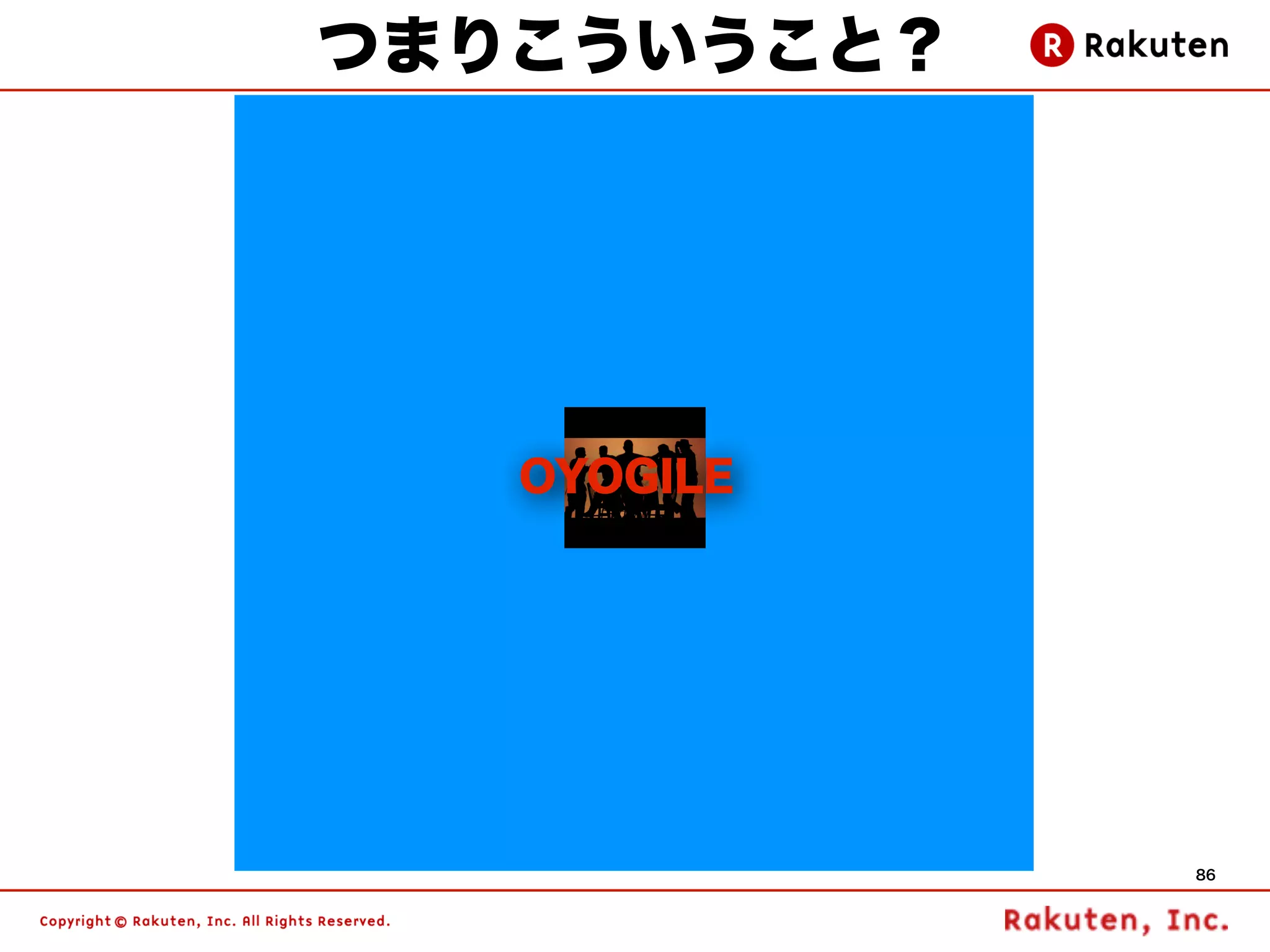 つまりこういうこと？




   OYOGILE




             86
 