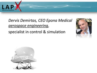 Dervis Demirtas, CEO Epona Medical
aerospace engineering,
specialist in control & simulation
 