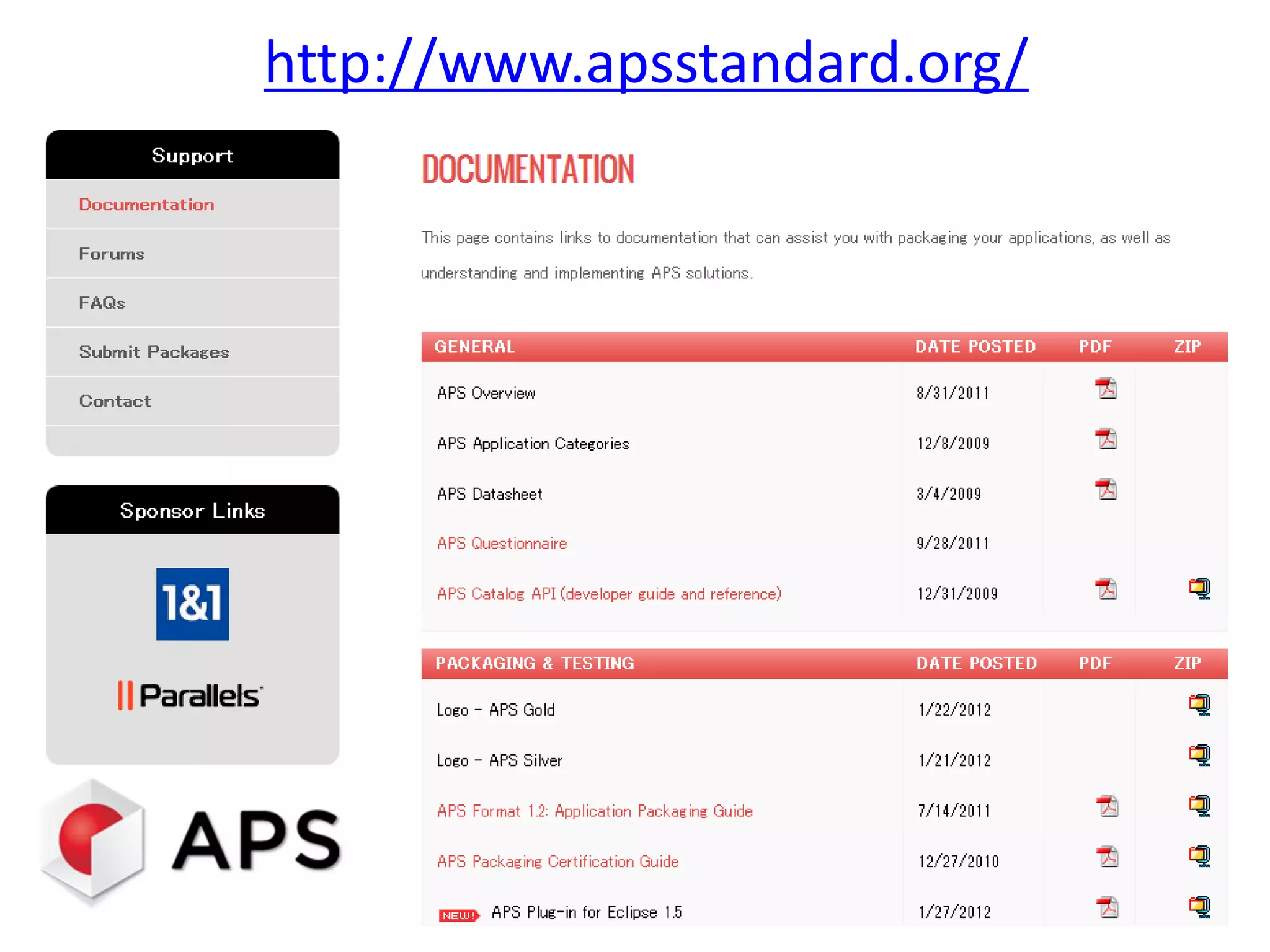 http://www.apsstandard.org/
 
