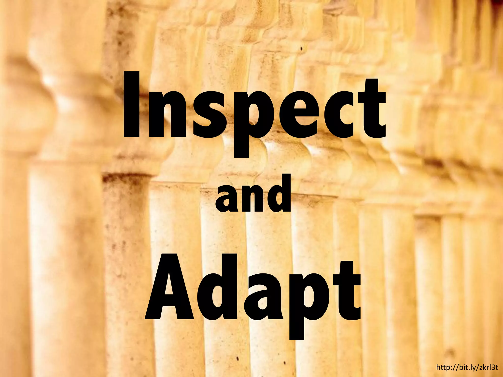 Inspect
  and
Adapt
          h"p://bit.ly/zkrl3t
 
