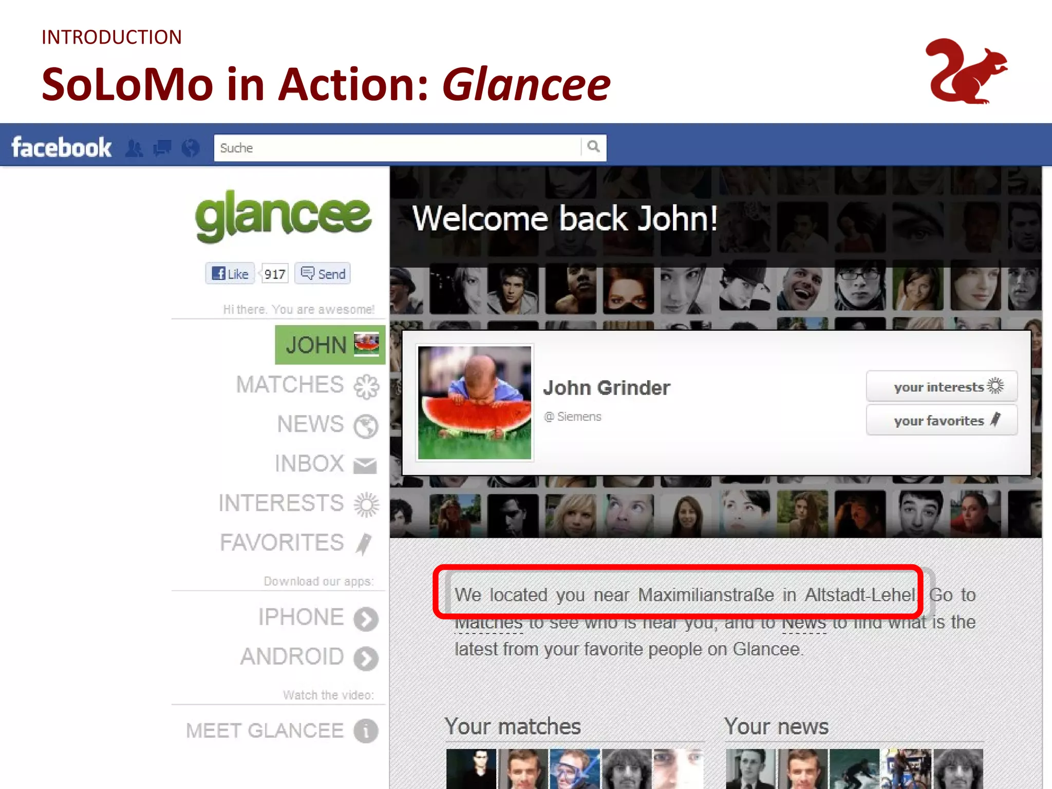 INTRODUCTION

SoLoMo in Action: Glancee




                            11
 