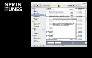 NPR IN
iTUNES
 