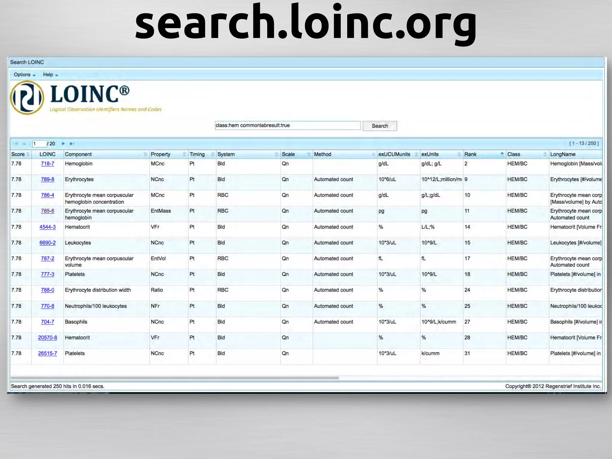 search.loinc.org	
 