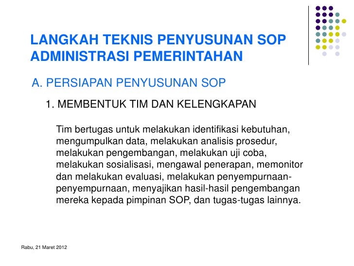 Pedoman Penyusunan SOP