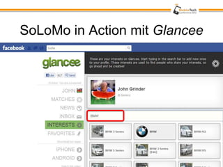 SoLoMo in Action mit Glancee
 