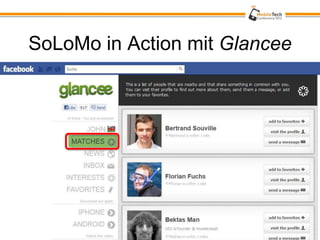 SoLoMo in Action mit Glancee
 