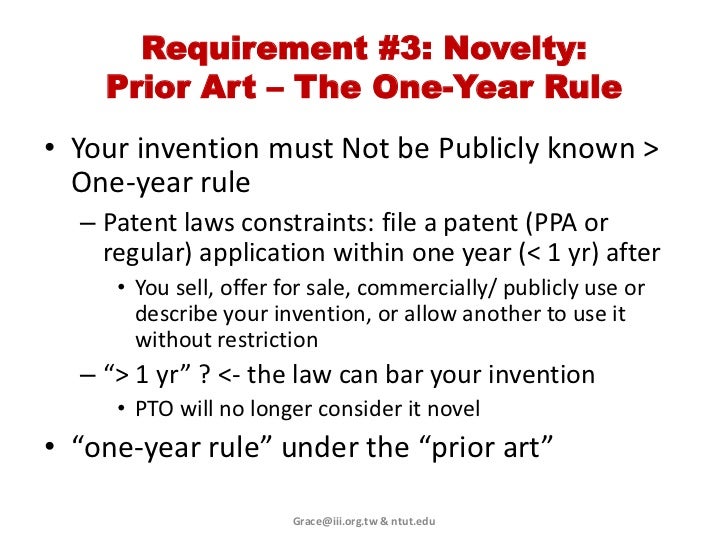 Patentability requirement on novelty