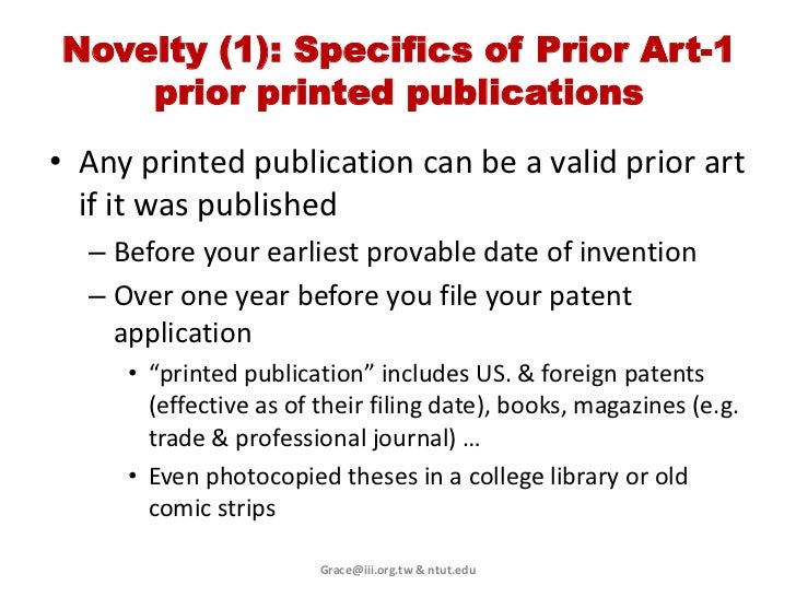 Patentability requirement on novelty