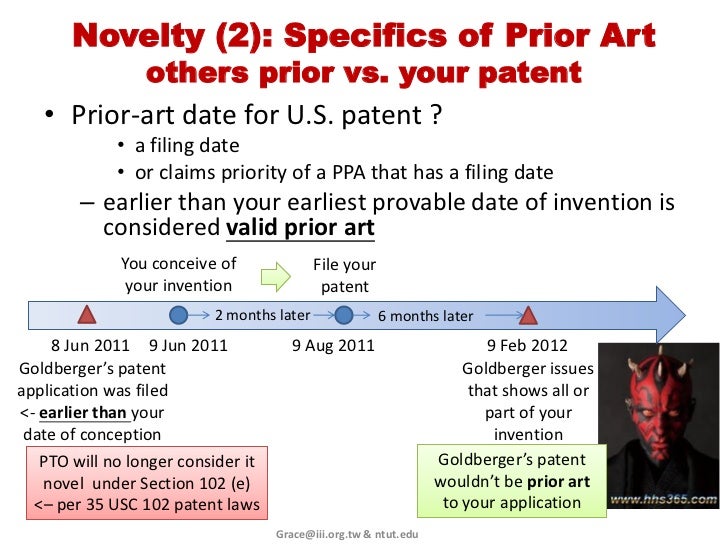 Patentability requirement on novelty