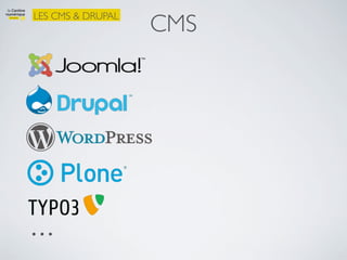 CMS
LES CMS & DRUPAL




...
 
