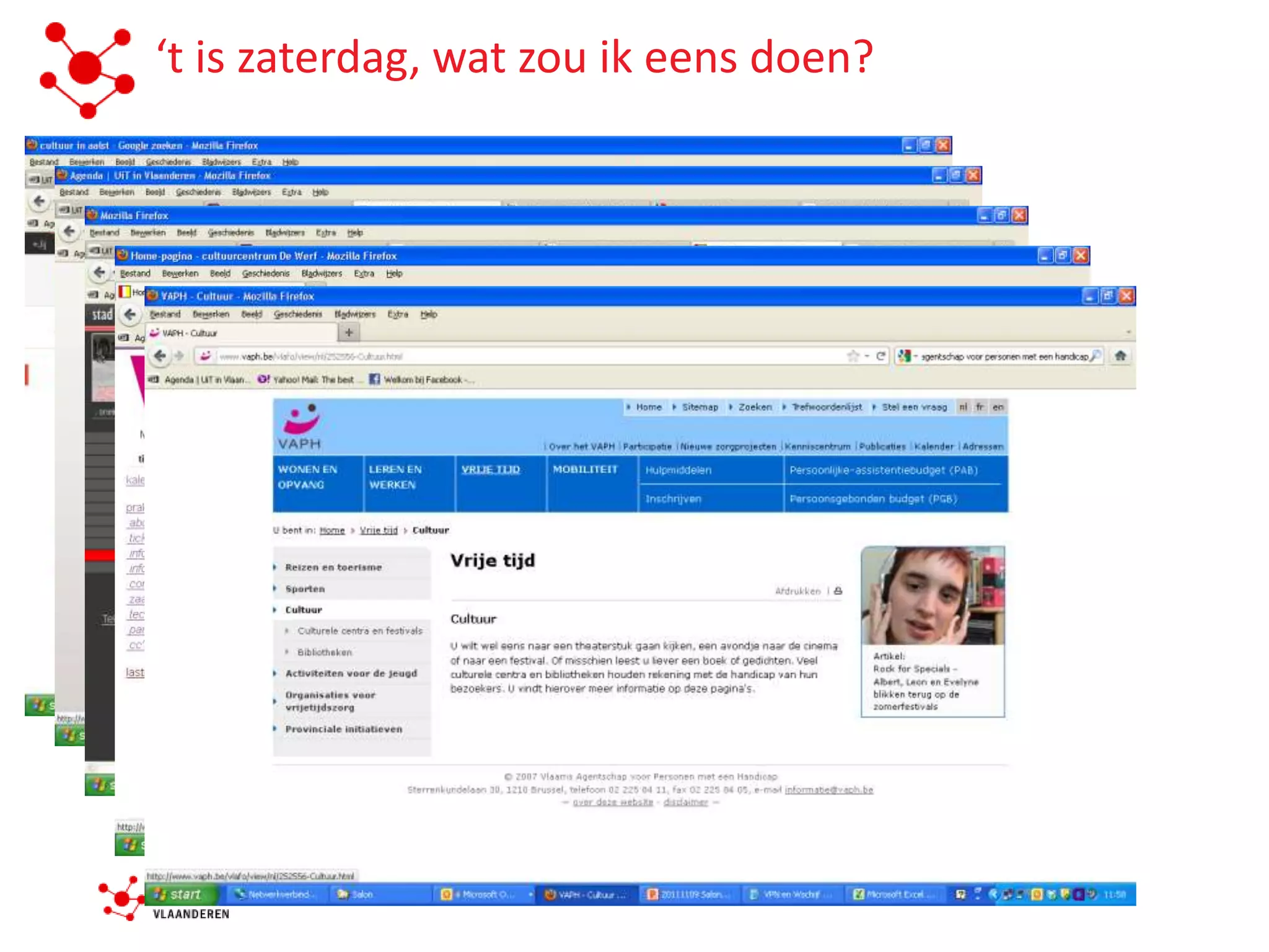 ‘t is zaterdag, wat zou ik eens doen?
 