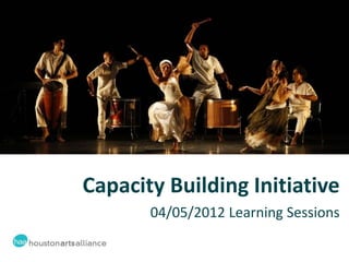 Capacity Building Initiative
       04/05/2012 Learning Sessions
 
