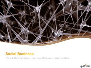 Social Business
It’s all about content, conversation and collaboration
 