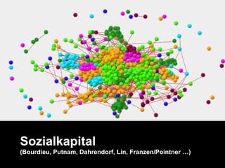 Sozialkapital
(Bourdieu, Putnam, Dahrendorf, Lin, Franzen/Pointner …)
 