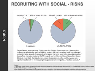 Source:
1) http://www.google.com/url?sa=t&rct=j&q=&esrc=s&source=web&cd=7&ved=0CGMQFjAG&url=http%3A%2F%2Fwww.taleo.com%2Fsites%2Fdefault
%2Ffiles%2Fwhitepaper-social-recruiting-
guide.pdf&ei=mh2MT9SKGImE8QTdnJz2CQ&usg=AFQjCNGF6gSuP4f27SzA1wa9MZsm4NVpqg&sig2=B36pamRUXzsReOUZ9cWtnw
 