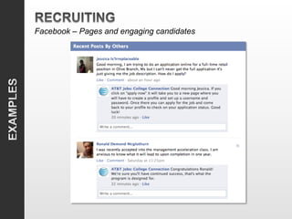 Facebook – Pages and engaging candidates
 