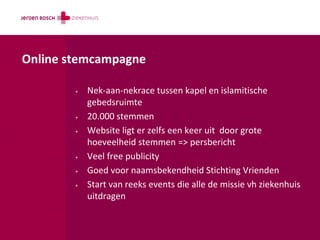 Online stemcampagne

        +   Nek-aan-nekrace tussen kapel en islamitische
            gebedsruimte
        +   20.000 ...