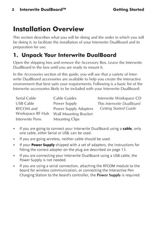 manual lousa interativa interwrite dual board | PDF