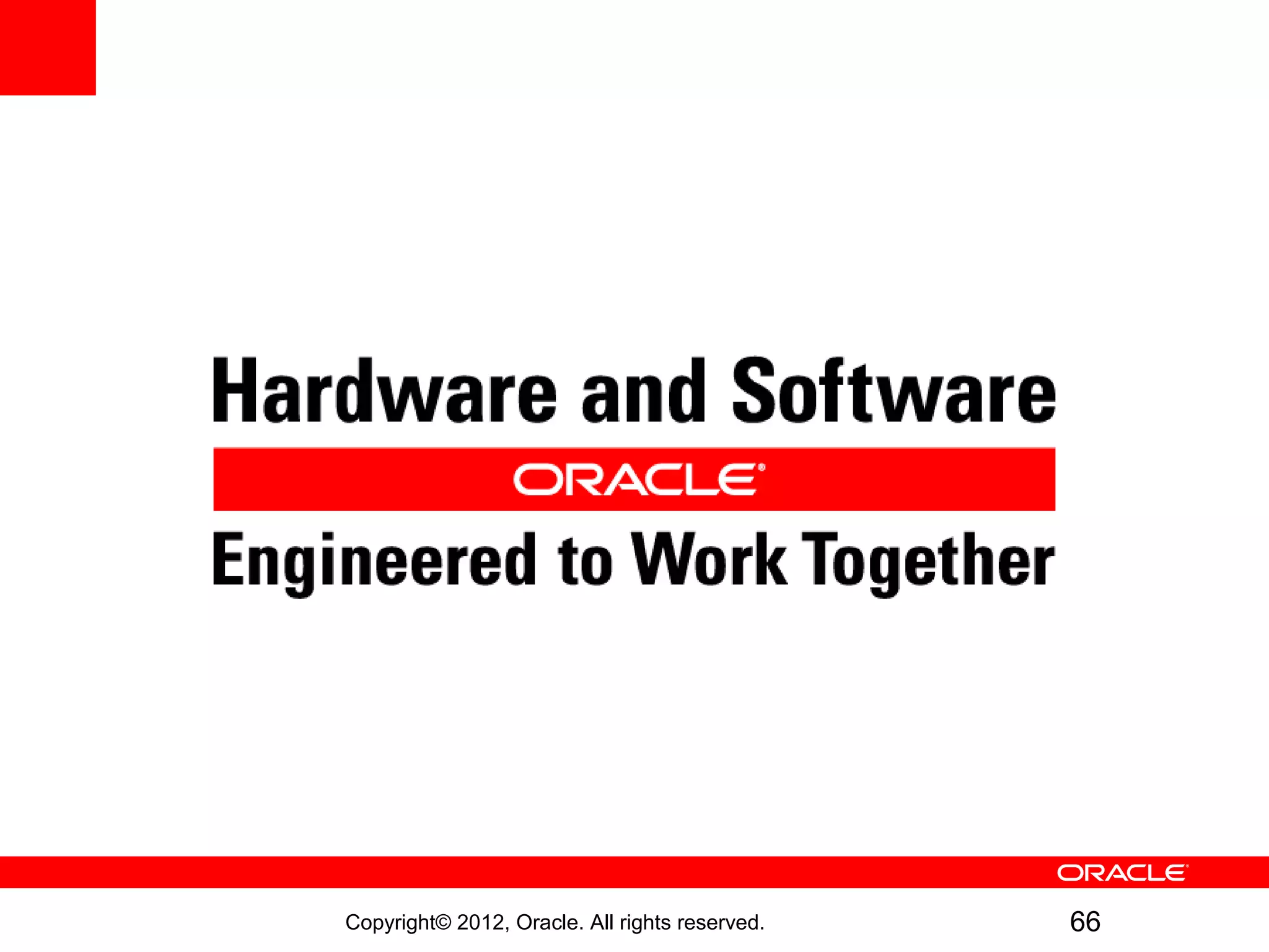 Copyright© 2012, Oracle. All rights reserved.   66
 