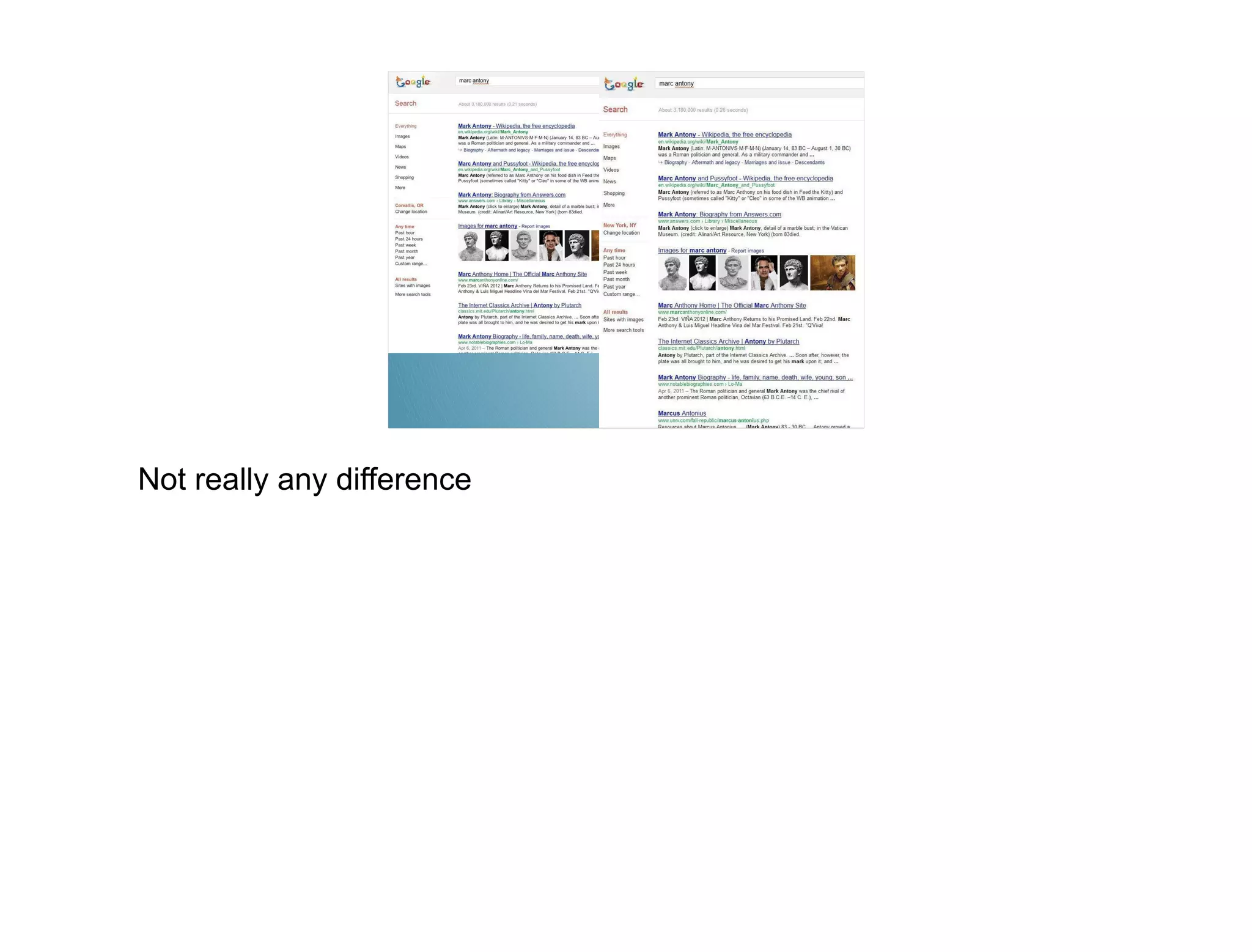 Not really any difference
 