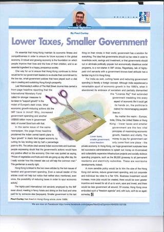 Lower Taxes, Smaller Government