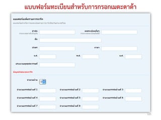 แบบฟอร์มทะเบียนสาหรับการกรอกเมตะดาต้า




                                        125
 
