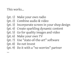 Muziek & Beeld op de winkelvloer: wat werkt nu echt?