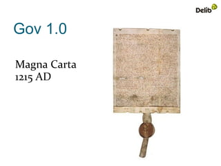 Gov 1.0

Magna Carta
1215 AD
 