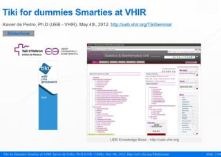 Tiki for --dummies-- Smarties at VHIR