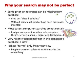 HOW TO IMPROVE YOUR
PATENT SEARCH

       Grace@iii.org.tw & cise.ntut   16
 