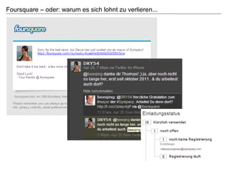 $ocial $elling Impuls anlässlich des XING Zürich Starterpoint vom 10. Mai 2012