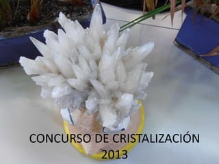 CONCURSO DE CRISTALIZACIÓN
2013
 