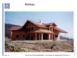 Rohbau




                                                                                       © ZF Friedrichshafen AG, 2012
HLD 14   Das ZF Haus der Arbeitsfähigkeit – Vom Rohbau zur Designervilla, 2012-05-11
 