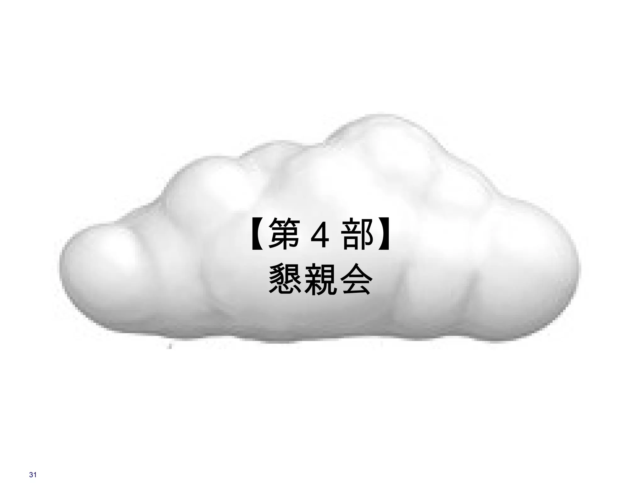 【第 4 部】
      懇親会




31
 