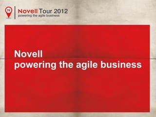 Novell
powering the agile business
 