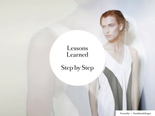 Avoid the typical mistake:
Don’t be “local”

Lesson: Don’t restrict yourself
to useless rectangles called borders.

Go London
Go New York
Go Silicon Valley

Most important: Go Online
(Blog, OpenSource, Twitter)

Lesson: Build international network and
reputation.

Best example - this location…

           Adel Zakout
           www.openbuildings.com          Being “local” in Austria
 