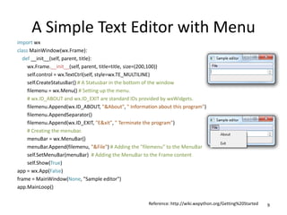 wxPython and wxFormBuilder | PPT