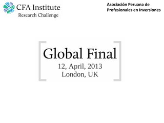 Asociación Peruana de
Profesionales en Inversiones
 