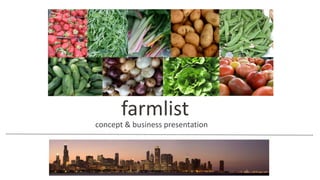 farmlist
concept & business presentation
 