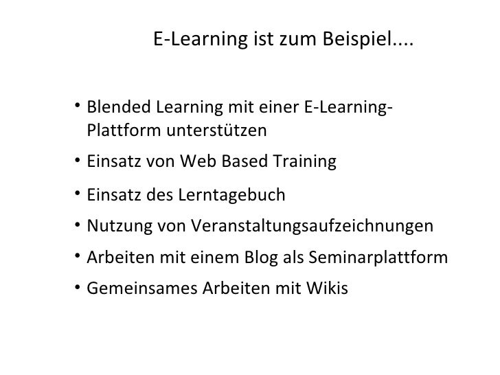 E-Learning und E-Teaching: Formen und (gute) Beispiele
